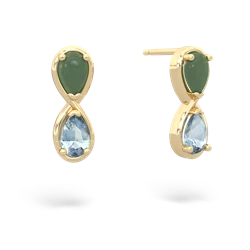 Jade Infinity 14K Yellow Gold earrings E5050