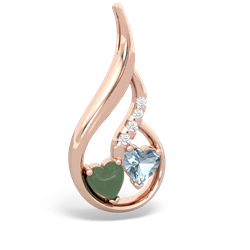 Jade Keepsake Curves 14K Rose Gold pendant P5450