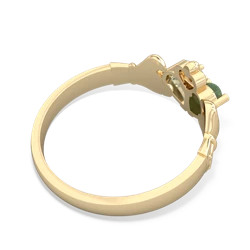 Jade 'Our Heart' Claddagh 14K Yellow Gold ring R2388