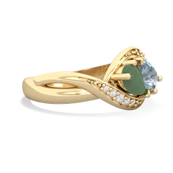 Jade Summer Winds 14K Yellow Gold ring R5342