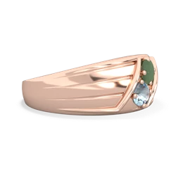 Jade Men's Streamline 14K Rose Gold ring R0460