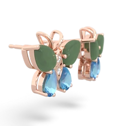 Jade Butterfly 14K Rose Gold earrings E2215