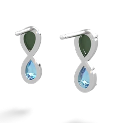 Jade Infinity 14K White Gold earrings E5050