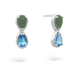 Jade Infinity 14K White Gold earrings E5050