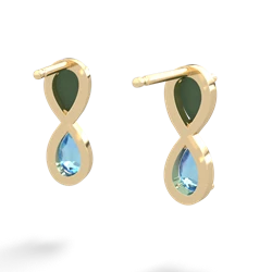 Jade Infinity 14K Yellow Gold earrings E5050