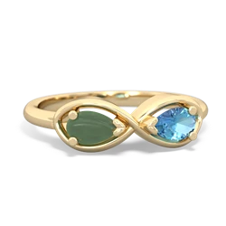 Jade Infinity 14K Yellow Gold ring R5050