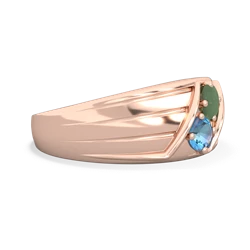 Jade Men's Streamline 14K Rose Gold ring R0460