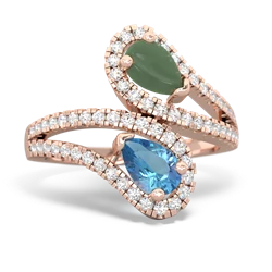 Jade Diamond Dazzler 14K Rose Gold ring R3000