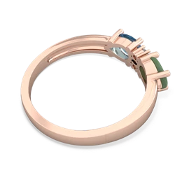 Jade Pear Bowtie 14K Rose Gold ring R0865