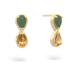 Jade Infinity 14K Yellow Gold earrings E5050