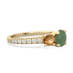 Jade Pave Trellis 14K Yellow Gold ring R5500