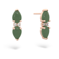 Jade Bowtie Drop 14K Rose Gold earrings E0865