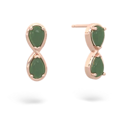 Jade Infinity 14K Rose Gold earrings E5050