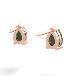 Jade Teardrop Stud 14K Rose Gold earrings E1793