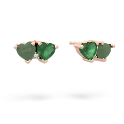 Jade Sweethearts 14K Rose Gold earrings E5260