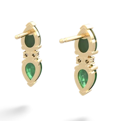 Jade Bowtie Drop 14K Yellow Gold earrings E0865