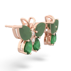 Jade Butterfly 14K Rose Gold earrings E2215