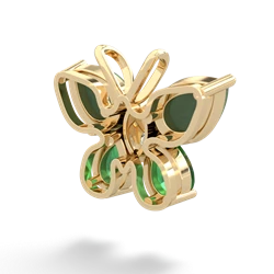 Jade Butterfly 14K Yellow Gold pendant P2215