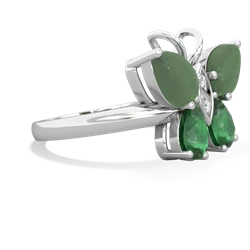 Jade Butterfly 14K White Gold ring R2215