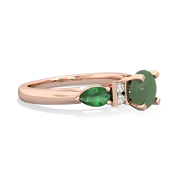 Jade 6Mm Round Eternal Embrace Engagement 14K Rose Gold ring R2005