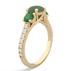 Jade Pave Trellis 14K Yellow Gold ring R5500