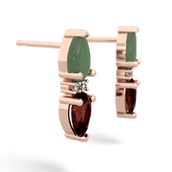 Jade Bowtie Drop 14K Rose Gold earrings E0865