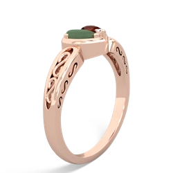 Jade Filligree 'One Heart' 14K Rose Gold ring R5070