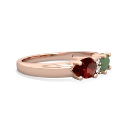 Jade Pear Bowtie 14K Rose Gold ring R0865