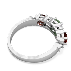 Jade Hugs And Kisses 14K White Gold ring R5016