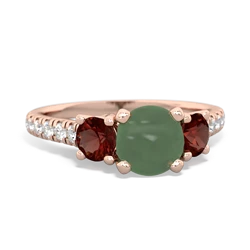 Jade Pave Trellis 14K Rose Gold ring R5500