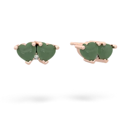 Jade Sweethearts 14K Rose Gold earrings E5260