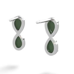 Jade Infinity 14K White Gold earrings E5050