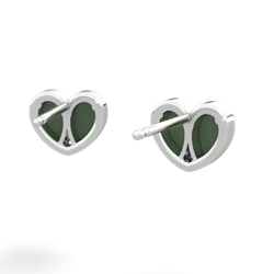 Jade 'Our Heart' 14K White Gold earrings E5072