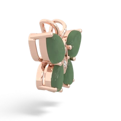 Jade Butterfly 14K Rose Gold pendant P2215