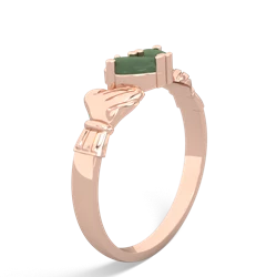 Jade 'Our Heart' Claddagh 14K Rose Gold ring R2388