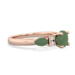 Peridot 6Mm Round Eternal Embrace Engagement 14K Rose Gold ring R2005