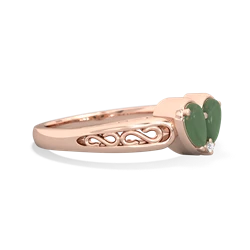 Jade Filligree 'One Heart' 14K Rose Gold ring R5070