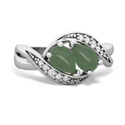 Jade Summer Winds 14K White Gold ring R5342