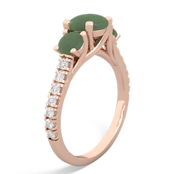 White Topaz Pave Trellis 14K Rose Gold ring R5500