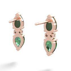 Jade Bowtie Drop 14K Rose Gold earrings E0865