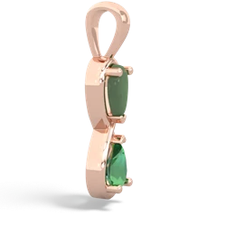 Jade Infinity 14K Rose Gold pendant P5050