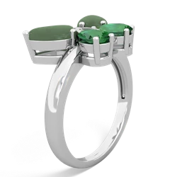 Jade Butterfly 14K White Gold ring R2215