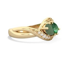 Jade Summer Winds 14K Yellow Gold ring R5342