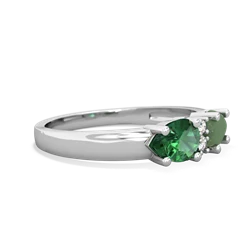 Jade Pear Bowtie 14K White Gold ring R0865