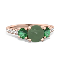 Jade Pave Trellis 14K Rose Gold ring R5500