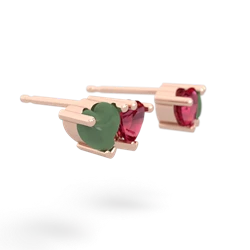 Jade Sweethearts 14K Rose Gold earrings E5260