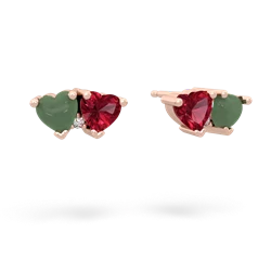 Jade Sweethearts 14K Rose Gold earrings E5260