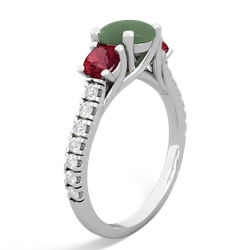 Jade Pave Trellis 14K White Gold ring R5500