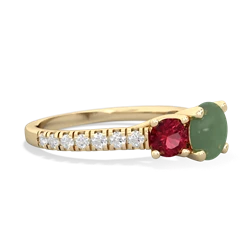 Jade Pave Trellis 14K Yellow Gold ring R5500