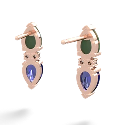 Jade Bowtie Drop 14K Rose Gold earrings E0865